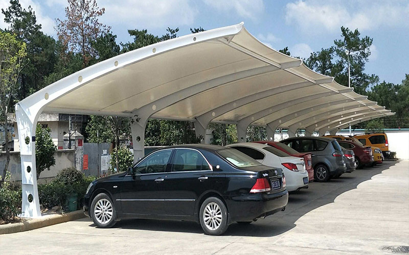Steel Frame Parking Tents PVDF Architecture Bus Shelter
