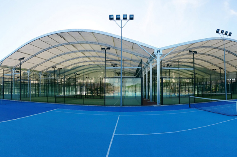 Tent of Outdoor Padel  Sport Court Curved Roof Canopy