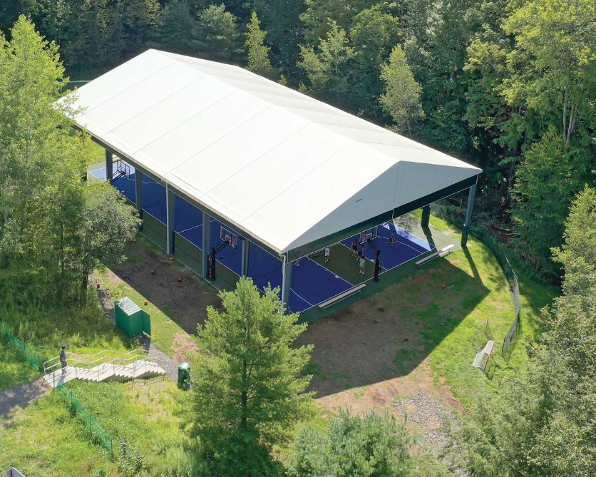 Rain Roof Basketball Tennis Court Tent of Steel Structure Outdoor Canopy Shelter